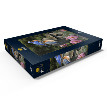 Darstellung des Puzzle Motivs Garten-Hüttensänger 500 Puzzle Schachtel Ansicht1