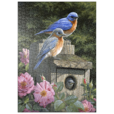 Darstellung des Puzzle Motivs puzzleplate Garten-Hüttensänger 500 Puzzle