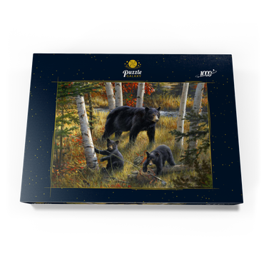Darstellung des Puzzle Motivs Bears & Birches 1000 Puzzle Schachtel Ansicht3
