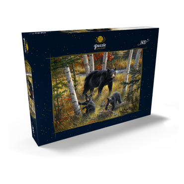 Darstellung des Puzzle Motivs Bears & Birches 500 Puzzle Schachtel Ansicht2