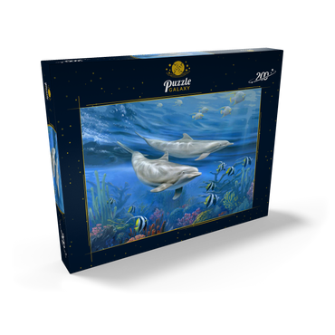 Darstellung des Puzzle Motivs Dolphins 200 Puzzle Schachtel Ansicht2
