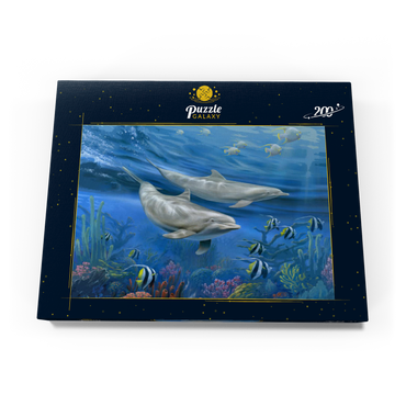 Darstellung des Puzzle Motivs Dolphins 200 Puzzle Schachtel Ansicht3