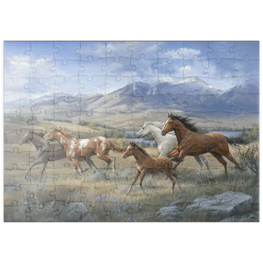 Darstellung des Puzzle Motivs puzzleplate Running Free 100 Puzzle