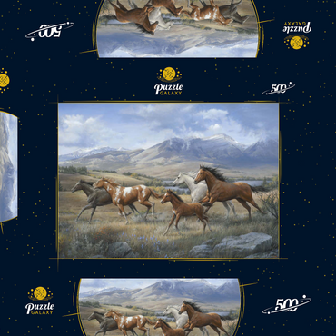 Darstellung des Puzzle Motivs Running Free 500 Puzzle Schachtel 3D Modell