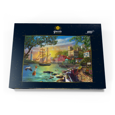 Darstellung des Puzzle Motivs City Embankment at Sunset 1000 Puzzle Schachtel Ansicht3