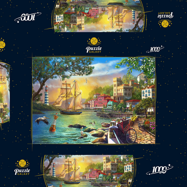 Darstellung des Puzzle Motivs City Embankment at Sunset 1000 Puzzle Schachtel 3D Modell