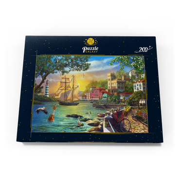 Darstellung des Puzzle Motivs City Embankment at Sunset 200 Puzzle Schachtel Ansicht3