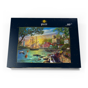 Darstellung des Puzzle Motivs City Embankment at Sunset 500 Puzzle Schachtel Ansicht3