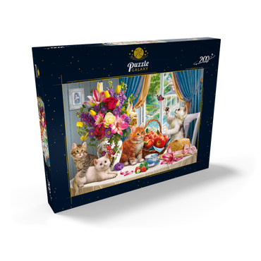 Darstellung des Puzzle Motivs Fluffy Kittens in the Living Room 200 Puzzle Schachtel Ansicht2