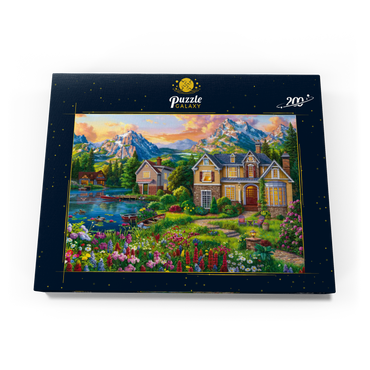 Darstellung des Puzzle Motivs Cozy House by the Lake 200 Puzzle Schachtel Ansicht3
