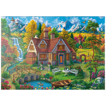 Darstellung des Puzzle Motivs puzzleplate Magic House by the Mountains 1000 Puzzle