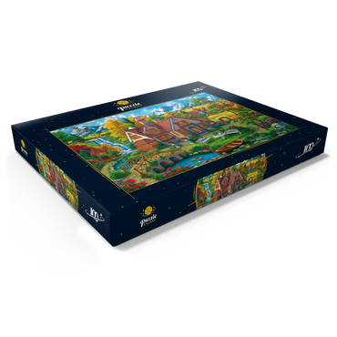 Darstellung des Puzzle Motivs Magic House by the Mountains 100 Puzzle Schachtel Ansicht1
