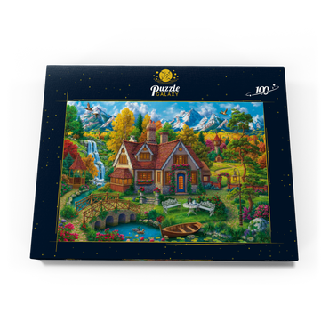 Darstellung des Puzzle Motivs Magic House by the Mountains 100 Puzzle Schachtel Ansicht3