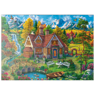 Darstellung des Puzzle Motivs puzzleplate Magic House by the Mountains 100 Puzzle