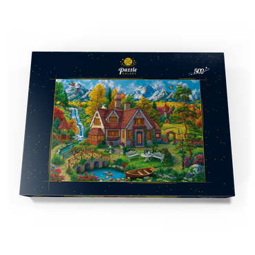 Darstellung des Puzzle Motivs Magic House by the Mountains 500 Puzzle Schachtel Ansicht3