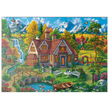 Darstellung des Puzzle Motivs puzzleplate Magic House by the Mountains 500 Puzzle