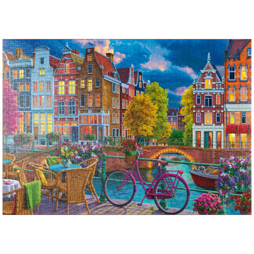 Darstellung des Puzzle Motivs puzzleplate Cozy Street 1000 Puzzle