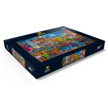 Darstellung des Puzzle Motivs Cozy Street 100 Puzzle Schachtel Ansicht1
