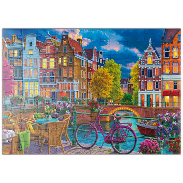 Darstellung des Puzzle Motivs puzzleplate Cozy Street 100 Puzzle