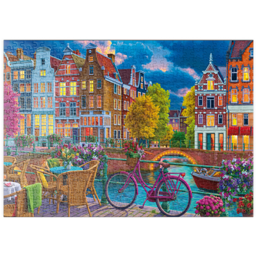 Darstellung des Puzzle Motivs puzzleplate Cozy Street 500 Puzzle