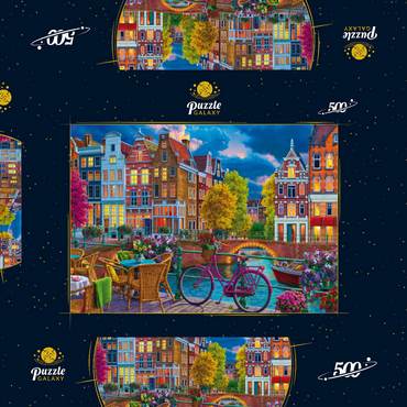 Darstellung des Puzzle Motivs Cozy Street 500 Puzzle Schachtel 3D Modell