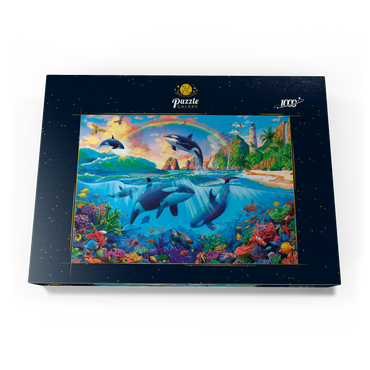 Darstellung des Puzzle Motivs Whales in the Ocean 1000 Puzzle Schachtel Ansicht3