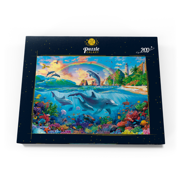 Darstellung des Puzzle Motivs Dolphins in the Ocean 200 Puzzle Schachtel Ansicht3