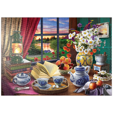 Darstellung des Puzzle Motivs puzzleplate Evening Tea Party 1000 Puzzle