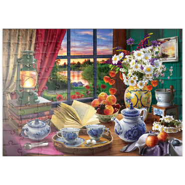 Darstellung des Puzzle Motivs puzzleplate Evening Tea Party 100 Puzzle