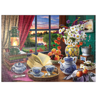 Darstellung des Puzzle Motivs puzzleplate Evening Tea Party 500 Puzzle