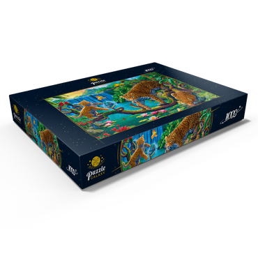 Darstellung des Puzzle Motivs The Leopard Family 1000 Puzzle Schachtel Ansicht1