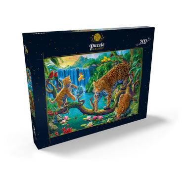 Darstellung des Puzzle Motivs The Leopard Family 200 Puzzle Schachtel Ansicht2