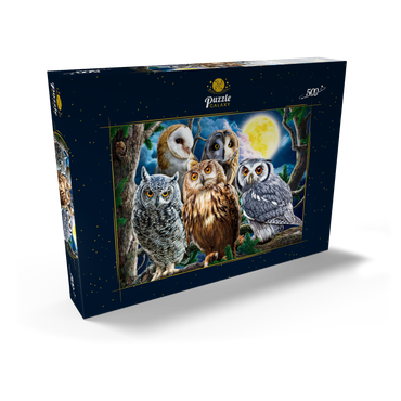 Darstellung des Puzzle Motivs Owls 500 Puzzle Schachtel Ansicht2