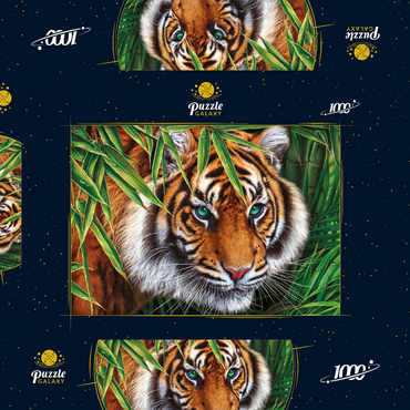 Darstellung des Puzzle Motivs Big Tiger 1000 Puzzle Schachtel 3D Modell