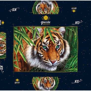 Darstellung des Puzzle Motivs Big Tiger 100 Puzzle Schachtel 3D Modell