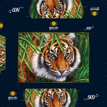 Darstellung des Puzzle Motivs Big Tiger 500 Puzzle Schachtel 3D Modell