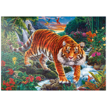 Darstellung des Puzzle Motivs puzzleplate Stalking Tiger 1000 Puzzle