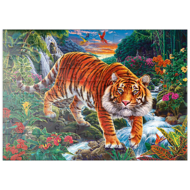 Darstellung des Puzzle Motivs puzzleplate Stalking Tiger 100 Puzzle