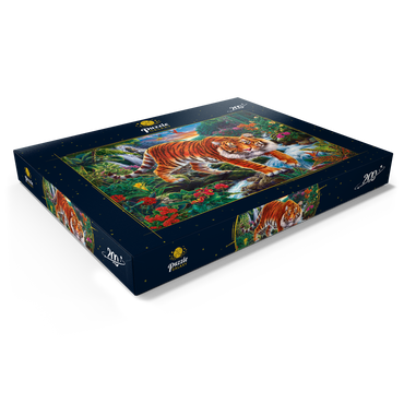 Darstellung des Puzzle Motivs Stalking Tiger 200 Puzzle Schachtel Ansicht1