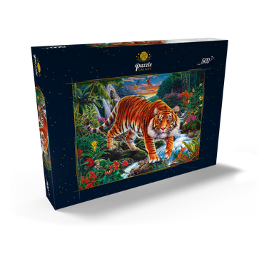 Darstellung des Puzzle Motivs Stalking Tiger 500 Puzzle Schachtel Ansicht2