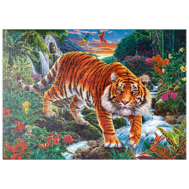 Darstellung des Puzzle Motivs puzzleplate Stalking Tiger 500 Puzzle