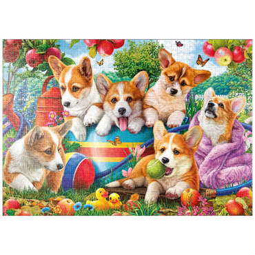 Darstellung des Puzzle Motivs puzzleplate Cute Puppies 1000 Puzzle