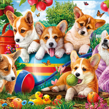 Darstellung des Puzzle Motivs Cute Puppies 1000 Puzzle 3D Modell
