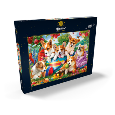 Darstellung des Puzzle Motivs Cute Puppies 100 Puzzle Schachtel Ansicht2