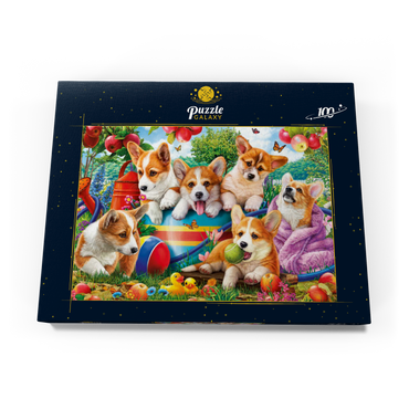 Darstellung des Puzzle Motivs Cute Puppies 100 Puzzle Schachtel Ansicht3
