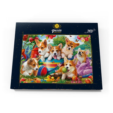 Darstellung des Puzzle Motivs Cute Puppies 200 Puzzle Schachtel Ansicht3