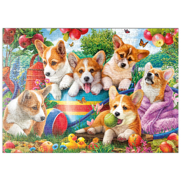 Darstellung des Puzzle Motivs puzzleplate Cute Puppies 500 Puzzle