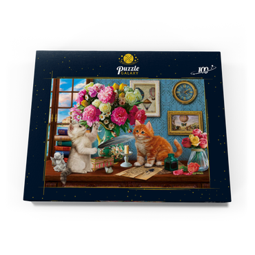 Darstellung des Puzzle Motivs Petals & Paws 100 Puzzle Schachtel Ansicht3