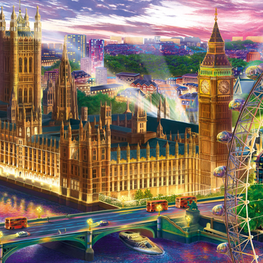 Darstellung des Puzzle Motivs Evening London 1000 Puzzle 3D Modell