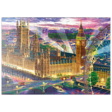 Darstellung des Puzzle Motivs puzzleplate Evening London 100 Puzzle